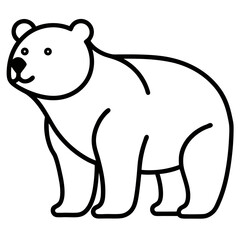 vector illustration of cartoon bear