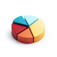 Fototapeta premium Colorful Pie Chart Segments for Data Visualization and Analysis