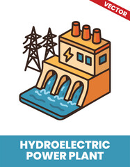 Naklejka premium Hydroelectric power plant isometric 3d illustration In-depth 3D Visualization of a Hydroelectric Energy Plant with Sustainable Water Power Systems and Renewable Energy Solutions