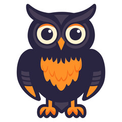 owl, animal, halloween, festival, vector, transparent background, icon, cute, nature, wildlife, beak, wing, wild, wise, night