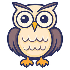 Fototapeta premium owl, animal, halloween, festival, vector, transparent background, icon, cute, nature, wildlife, beak, wing, wild, wise, night