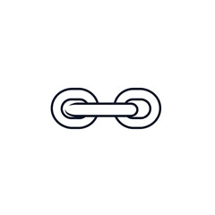 A minimalist outline icon of a chain link.