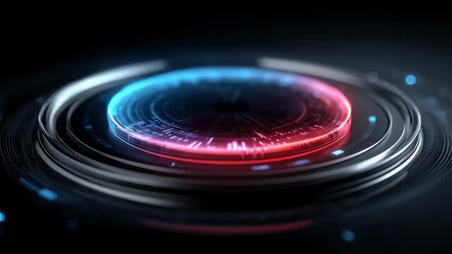 Futuristic Circular UI Interface Shines