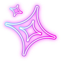 Glowing Neon Style Starburst Decoration Graphic Asset Illustration, Perfect for adding a modern and energetic touch to digital projects, advertisements, or social media content.