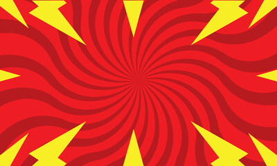 Colorful Comic Style Background with Lightning Shapes. Dynamic comic-inspired background featuring bold lightning bolts, colorful  and diagonal shapes . vector illustration.