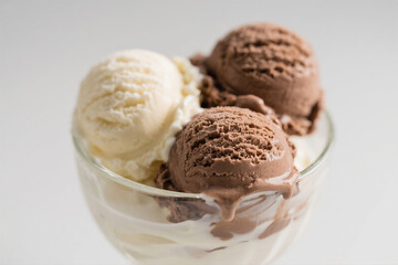 Melting Ice Cream Scoops with Soft Natural Lighting
