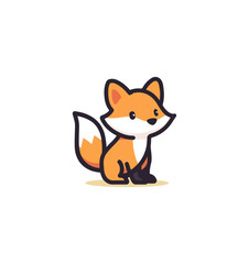 Cute cartoon fox illustration