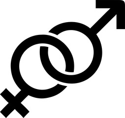 Simple flat male gender symbol icon for design and illustration