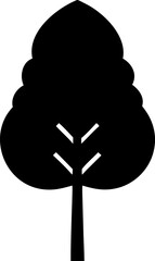 Simple flat illustration of a tree with a wood texture