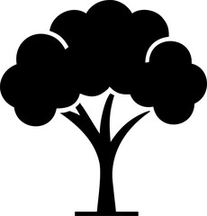 Simple flat wood tree icon illustration