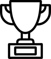 Simple black line art icon of a winner s trophy