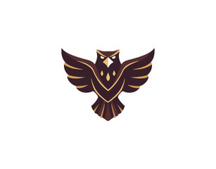 Obraz premium Flying owl graphic design