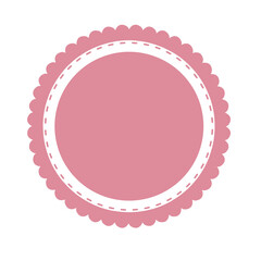 Pink circle logo frame Border ilustration 