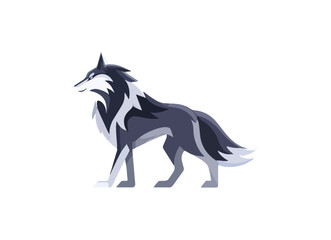 Fototapeta premium Gray wolf illustration