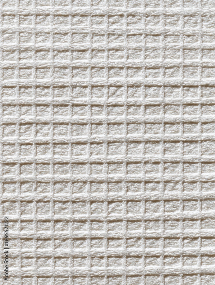 Poster Texture of a White Patterned Paper With a Grid Design Suitable for Various Art and Craft Projects