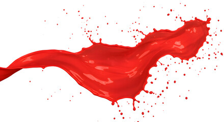 Crimson Splash: A dynamic dance of vibrant crimson liquid leaps through the air, creating an eye-catching spectacle of color and form.