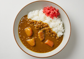 Curry rice dish bowl