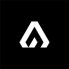 An elegant and futuristic letter A logo with a striking brutalist influence. This clean, abstract design creates a strong, memorable visual identity with a modern edge