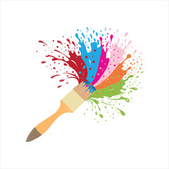A vector creative paint splash brush illustration
