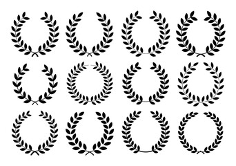 Collection of Laurel Wreaths: Symbols of Victory and Achievement