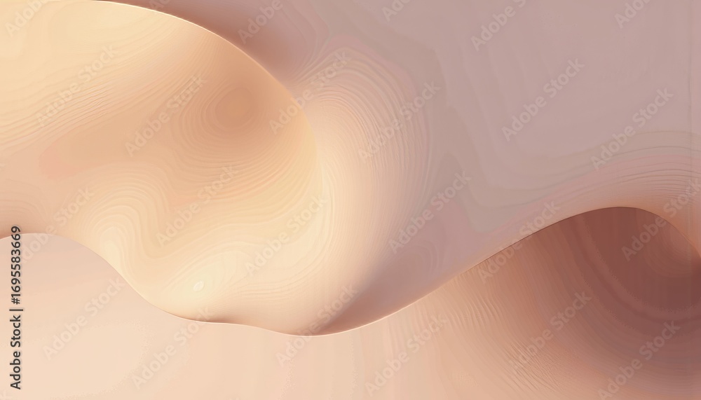 Poster smooth fluid surface with soft curves and gentle gradients creating an abstract artistic expression 