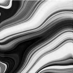 Obraz premium Minimal monochrome marble swirl in black and white