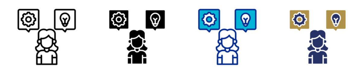 Thinking  Icon Set Multiple Style Collection