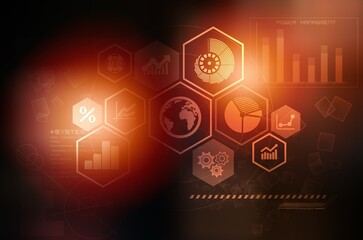 Analysis finance graph and investment diagram.