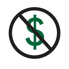 Crossed Out Dollar Bill