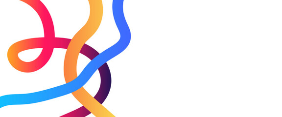 Vector Gradient Curve Wave Minimal Overlapping Flow Lines Geometric Shapes Graphic Design
