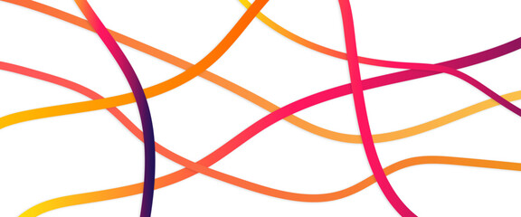 Vector Gradient Curve Wave Minimal Overlapping Flow Lines Geometric Shapes Graphic Design