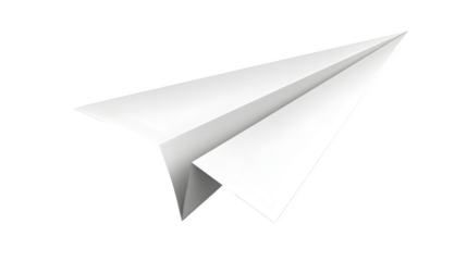 Paper Airplane 3d rendered, isolated on transparent background