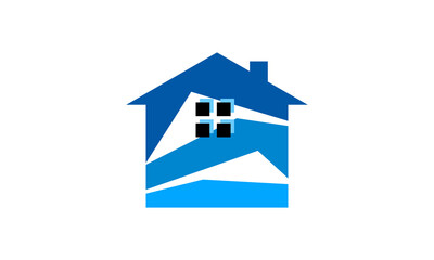 Abstract house logo design vector