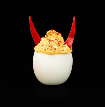 Devilish Egg with Paprika and Red Peppers