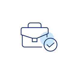 Business deal approved, secure job hiring. Pixel perfect, editable stroke vector icon