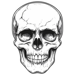 Fototapeta premium skull, halloween, festival, vector, transparent background, head, skeleton, death, dead, anatomy, horror, evil, scary, bones, danger, tattoo, mask