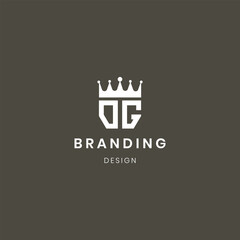 DG letter mark logo with colorful template