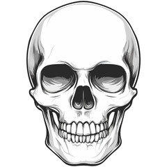 Fototapeta premium skull, halloween, festival, vector, transparent background, head, skeleton, death, dead, anatomy, horror, evil, scary, bones, danger, tattoo, mask
