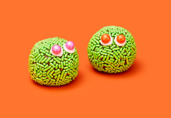 Whimsical Monster Truffles with Colorful Sprinkles