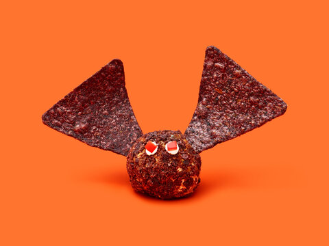 Bat Wing Cheese Balls for Halloween
