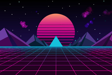 abstract futuristic neon pulse background