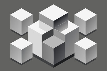 Obraz premium abstract metallic geometric background