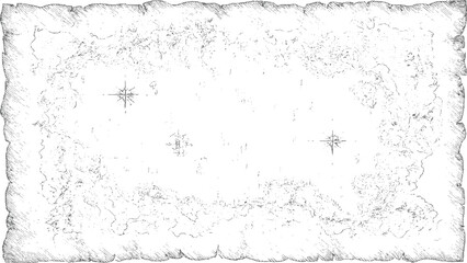Grunge Ancient Pirate Map Exploration Guide Texture Monochrome Distress Overlay dust noise dots Grunge Texture vector design on transparent background.