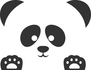 panda vector illustration logo