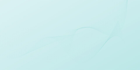 Abstract blue smooth waves on white background soft line dot shpae flowing