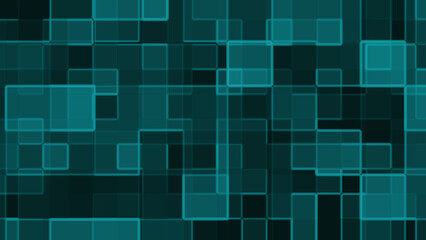 Dynamic Arrangement of Teal Boxes. Perfect for Tech, Gaming, or Science Themes.
