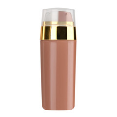 bottle with foundation cream isolate on white background