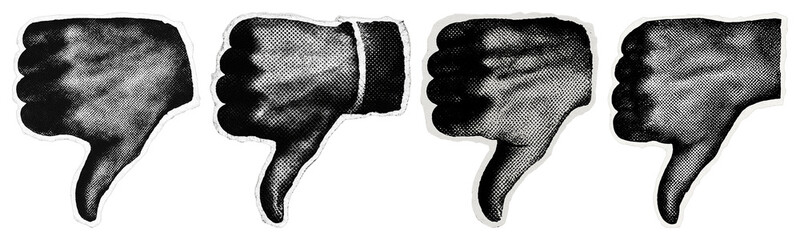 Vintage thumbs down illustration © Rawpixel.com