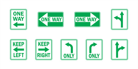 Direction concept signpost editable stroke outline icon isolated on white background flat vector illustration