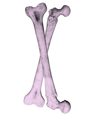 Cross Bone with halftone retro style with transparent background